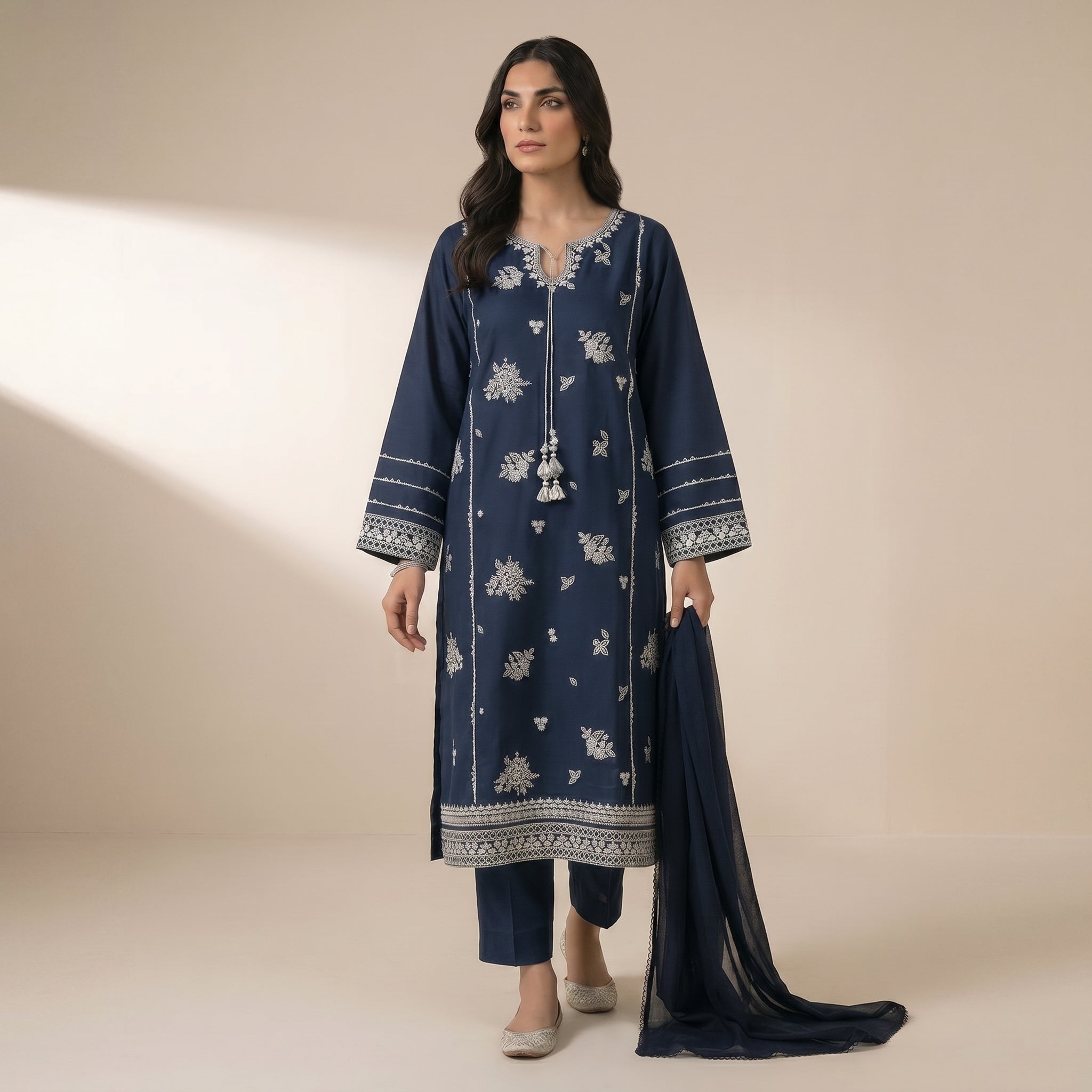 2Pcs lawn soft cotton dress